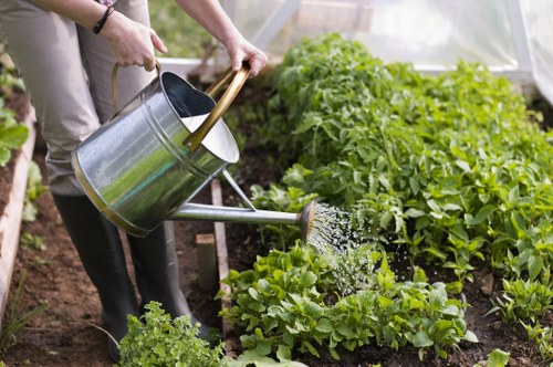 Seasonal planting work by gardeners in Crossness